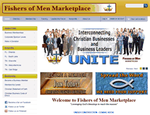 Tablet Screenshot of fishersofmenmarketplace.com